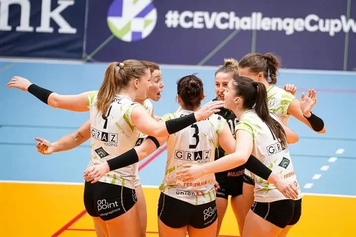 UVC Graz Damen verlieren Hinspiel in Dänemark